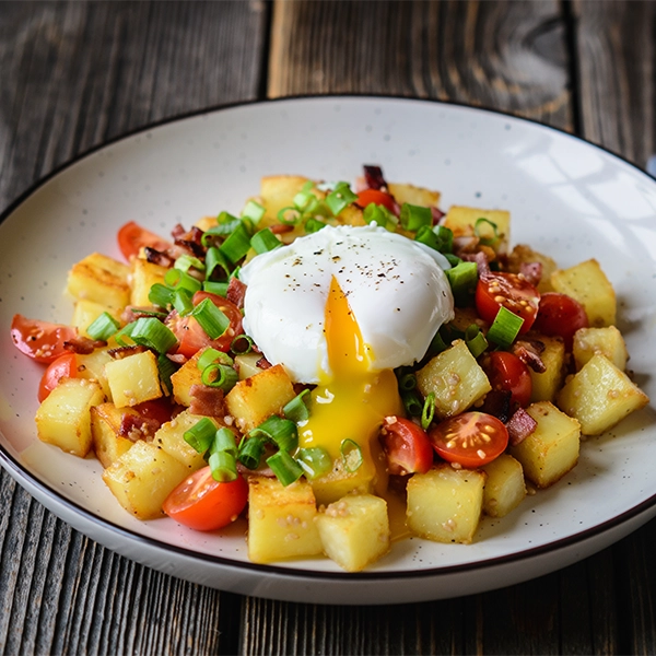 Poached Eggs & Home Fries